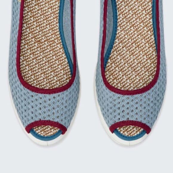 Maians | Handmade INES REJILLA – INDIGO Peep Toe Wedge Slip Ons  | 7.5 - Picture 5 of 10